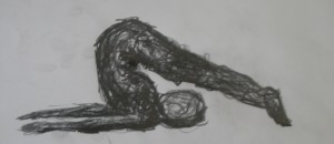 Yoga position drawing