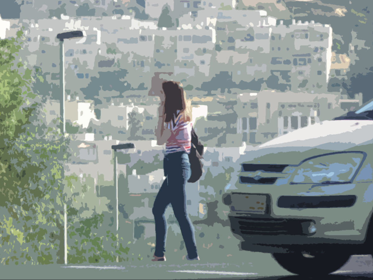 Stylized Photoshop filter effect on a street scene