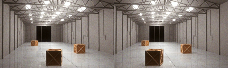 Stereo hanger deep crates side by side