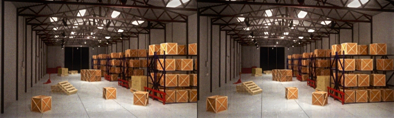 Stereo hanger production test side by side